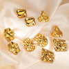 Cercei placati cu aur 18K cu design abstract
