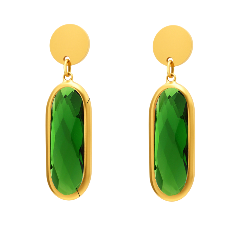 Cercei din otel inoxidabil placati cu aur 18K