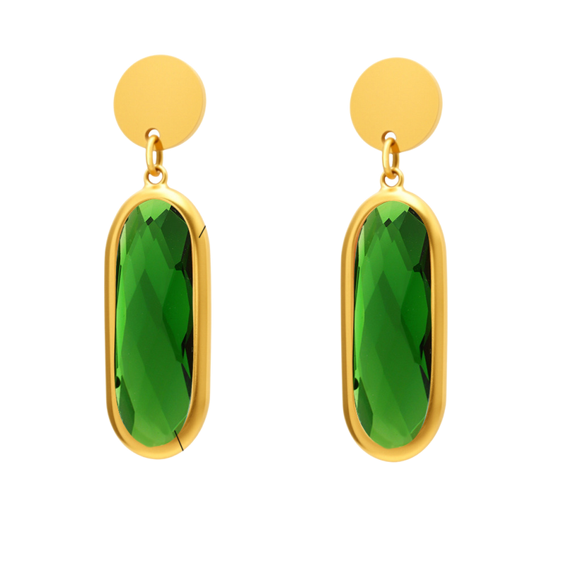 Cercei din otel inoxidabil placati cu aur 18K