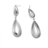 Cercei asimetrici lungi în formă de picătură din oțel inoxidabil placați cu aur 18K