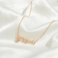 Colier din argint cu inscriptie " Only you" rose gold