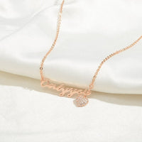 Colier din argint cu inscriptie " Only you" rose gold