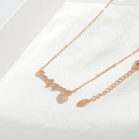 Colier din argint cu inscriptie " Only you" rose gold