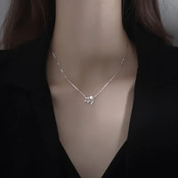 Colier din argint cu perle din cristal si zirconii