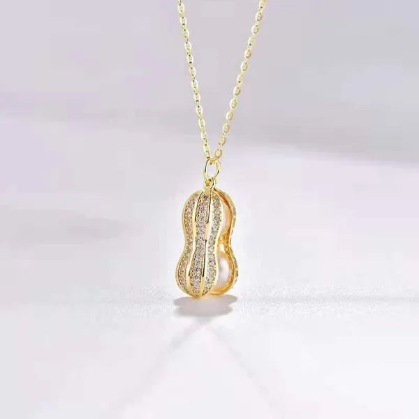 Colier din otel inoxidabil cu perle din cristal si zirconii