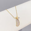 Colier placat cu aur 14k, cu cristale zirconii