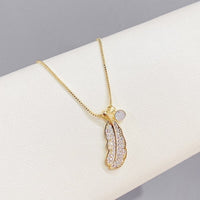 Colier placat cu aur 14k, cu cristale zirconii
