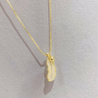 Colier placat cu aur 14k, cu cristale zirconii