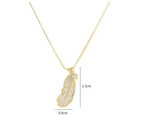 Colier placat cu aur 14k, cu cristale zirconii