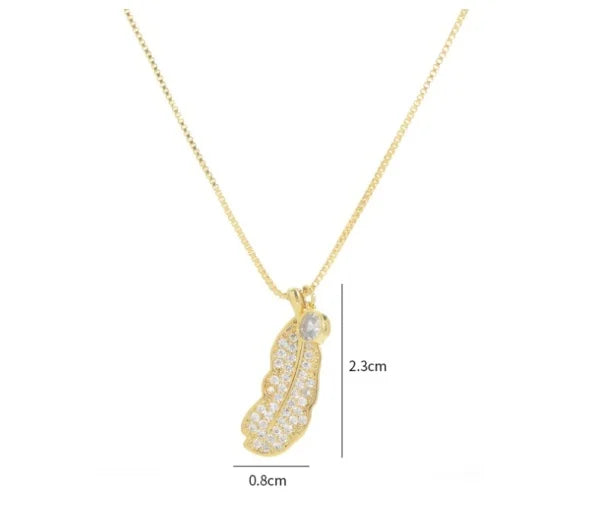 Colier placat cu aur 14k, cu cristale zirconii