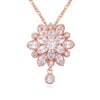 Colier rose gold cu pandantiv cu cristale zirconii