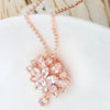Colier rose gold cu pandantiv cu cristale zirconii