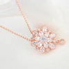 Colier rose gold cu pandantiv cu cristale zirconii
