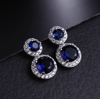 Cercei cu ace din argint 925 si cristale zirconii AAA