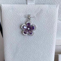 Pandantiv placat cu paladiu, cu cristale zirconii