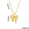 Colier din otel inoxidabil placat cu aur 14k si cristale zirconii