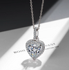 Colier placat cu argint cu pandantiv inima si cristale zirconii