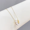 Lantisor "Circle of peace" placat cu aur, cu perle din cristal si zirconii
