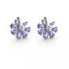 Ornament placat cu paladiu cu cristale - set 2 bucati