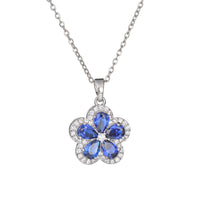 Pandantiv placat cu paladiu, cu cristale zirconii