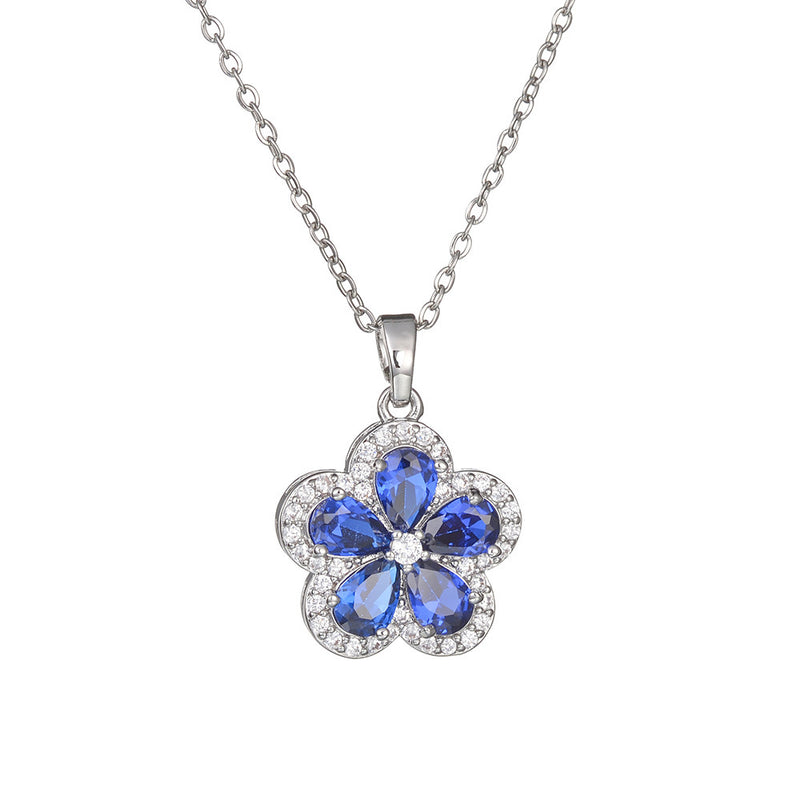 Pandantiv placat cu paladiu, cu cristale zirconii